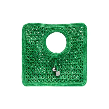 Jacquemus Raffia Handbag Small Size Women's Green