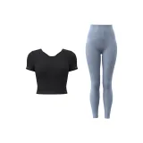 Starburst Black Top+Gray Lake Blue Pants