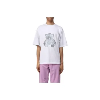 WE11DONE Negative Teddy Print T shirt