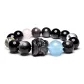 Silver Sheen Obsidian+Multigem Crystal Soar to Success Good Luck Beaded Bracelet, Men's