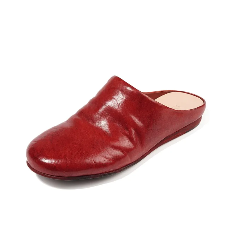 Dreambo Genuine Leather Sole Abrasion Resistant Slip Resistant Wrap toe Slippers Women's-5
