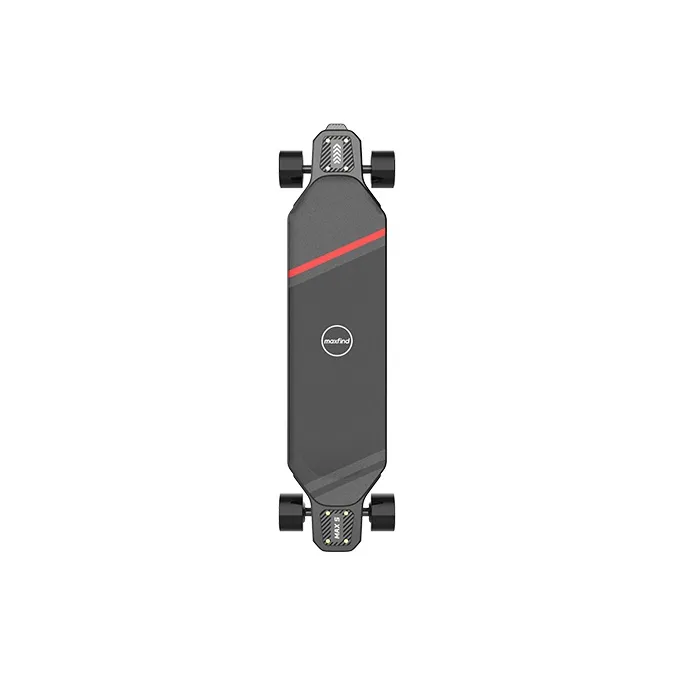 MAXFIND Double Kick Skateboard Fish Skateboard Land Surfboard Longboard Skateboard Sandpaper PVC-15