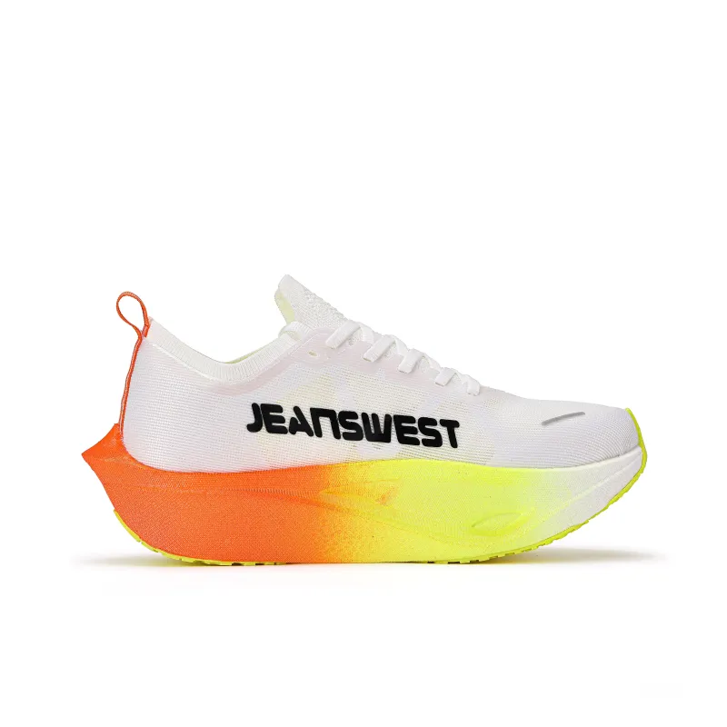 JEANSWEST Cushioning Support Abrasion Resistant Low Top Carbon Plate Running Shoes Unisex Golden Horse Jade Hall-2