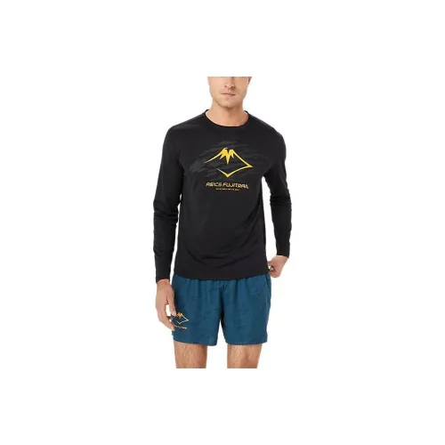 Asics Fujinormal Logo Long Sleeve Top T-Shirt Men's Black