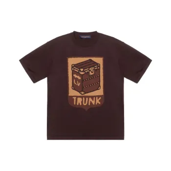 LOUIS VUITTON Short Sleeved Cotton Intarsia Crewneck