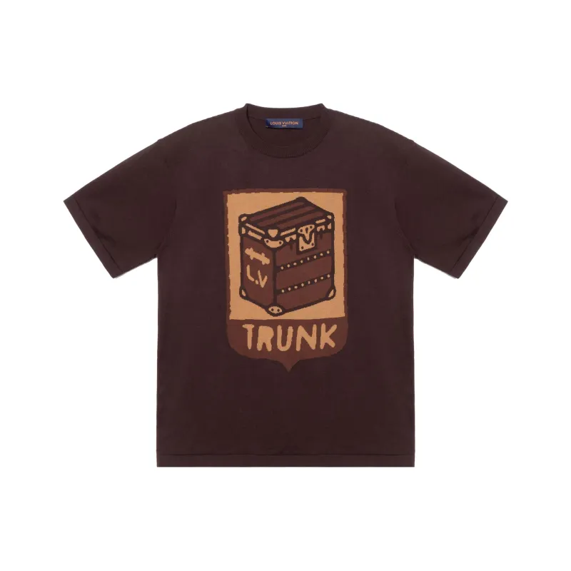 LOUIS VUITTON Short Sleeved Cotton Intarsia Crewneck-0