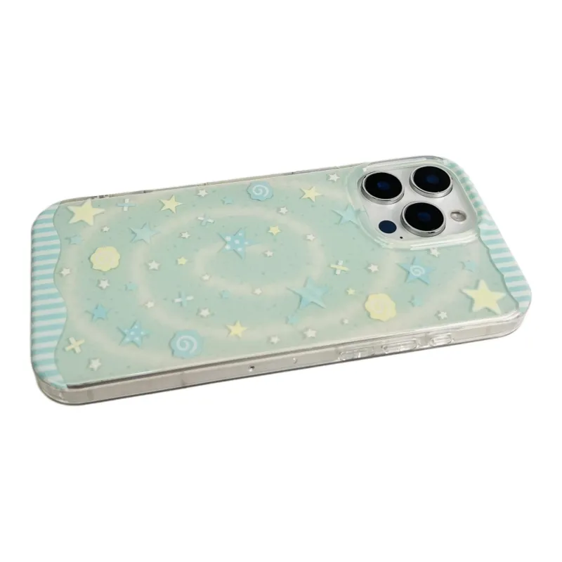 Wei Xin Acrylic Material Tornado Shell Star Phone Cases Compatible With IPhone 16/15 Pro Max/Apple 13/14 Pro/Max-7