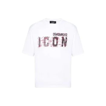 DSQUARED 2 Icon Printed Cropped T-Shirt
