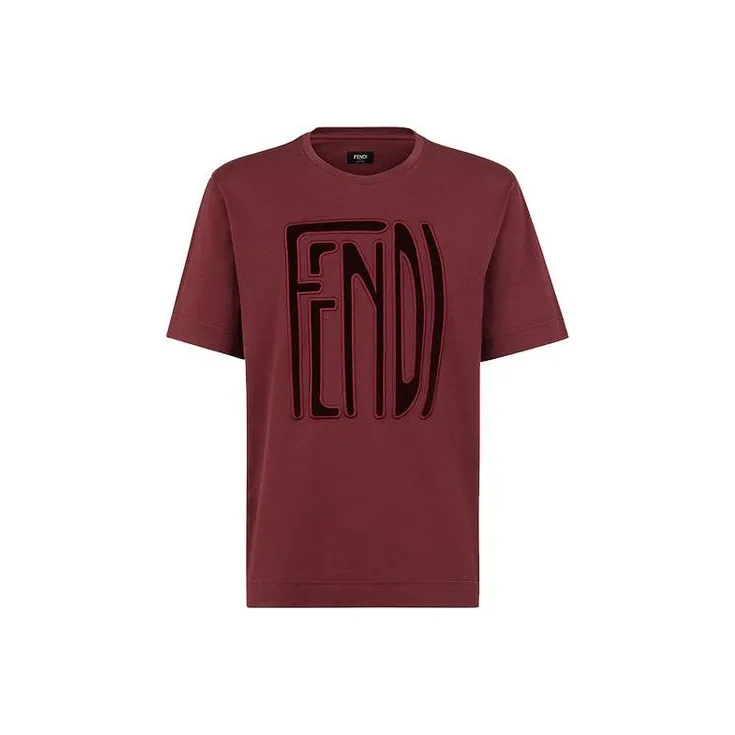 FENDI T Shirts Men Red-0