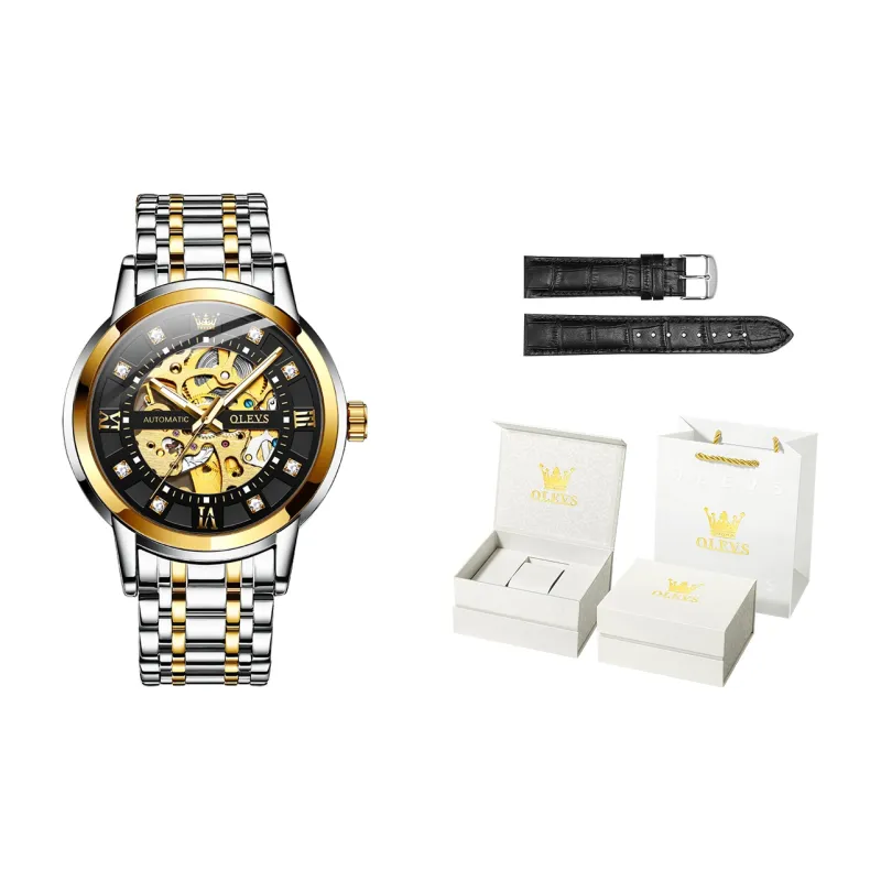 OLEVS Play The Cool Series Mechanical Movement Watch Men's Watches White Dial-4