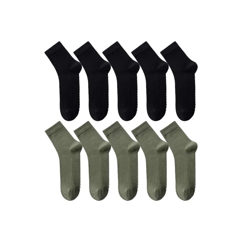 Cotton Gene Mid Calf Socks Men's Combo Set-19
