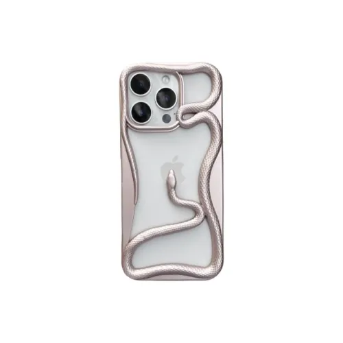 Sopi TPU Material Cut Out 3D Effect Snake Phone Cases Compatible With IPhone 16/15 Pro Max/Apple 13/14 Pro/Max
