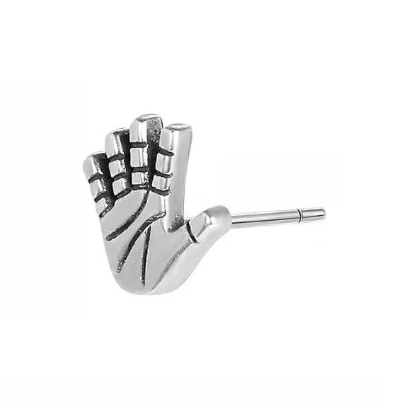 ZWU 925 Silver Needles Stud Earrings Unisex-4