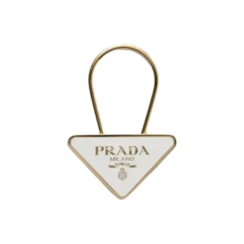 PRADA Triangle logo Keyring
