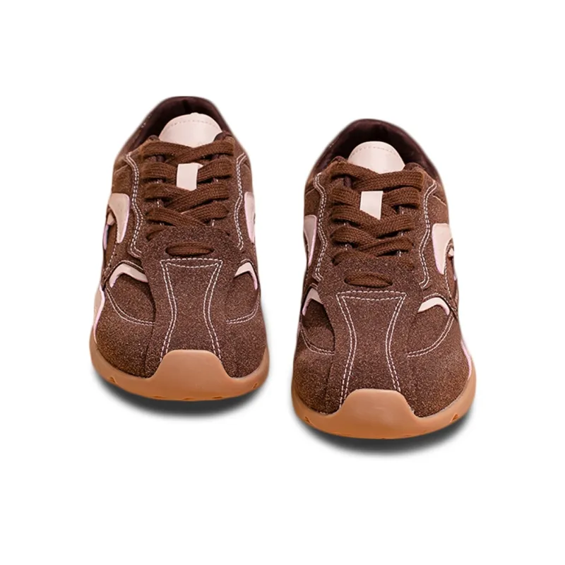 La Chapelle Anti Slip Wear Resistant Low Top Casual Shoes Women's Purple Brown-2