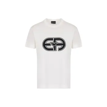EMPORIO ARMANI EA SS23 T Shirt Men's Vanilla White