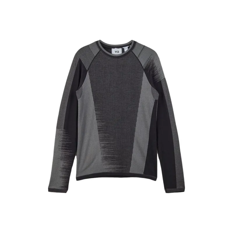 Y-3 Stripe-print Long-sleeved T-shirt-0