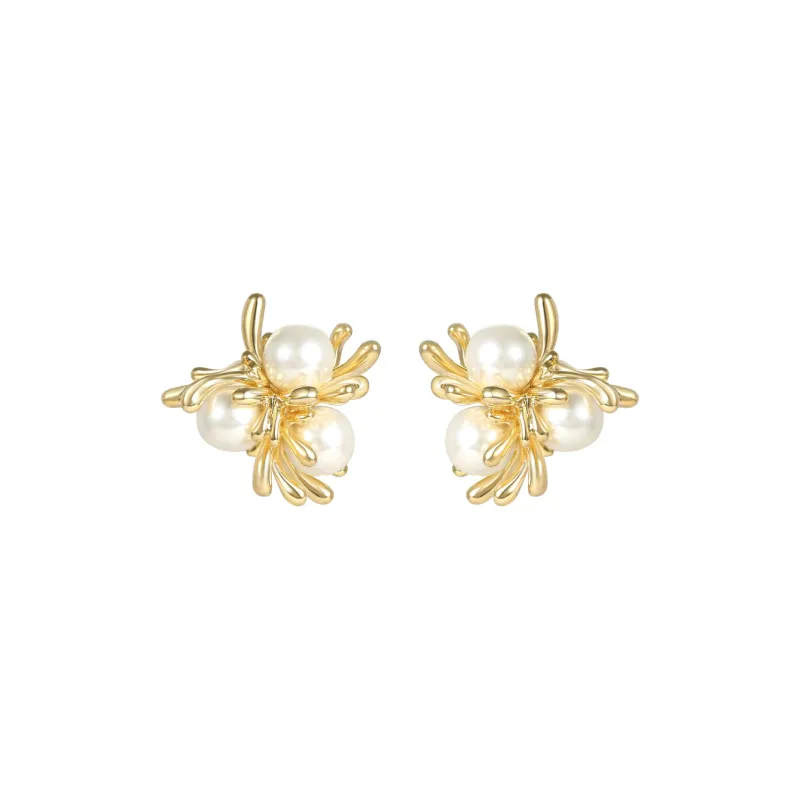 BING STUDIO 925 Silver Needles Stud Earrings Women's-2