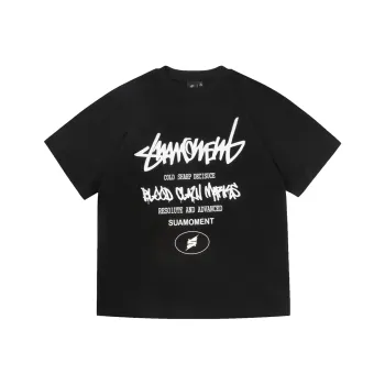 Suamoment Sports Casual Heavyweight Short Sleeved T Shirts Unisex