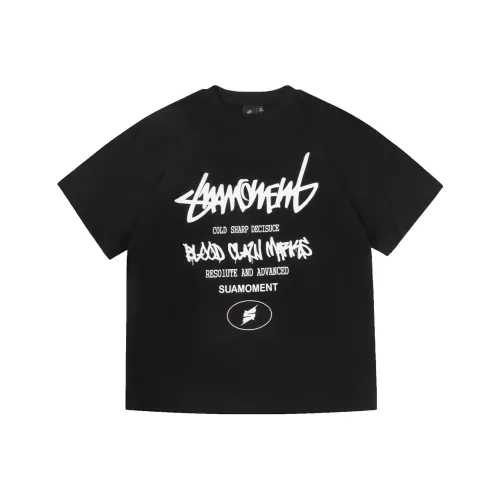 Suamoment Sports Casual Heavyweight Short Sleeved T Shirts Unisex
