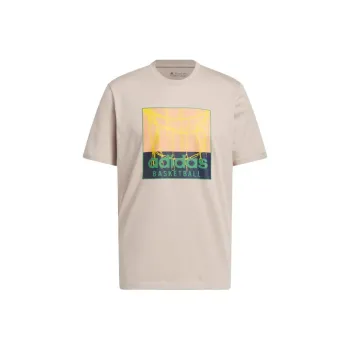 Adidas Free Shipping With AdiClub Chain Net Basketball Graphic Tee