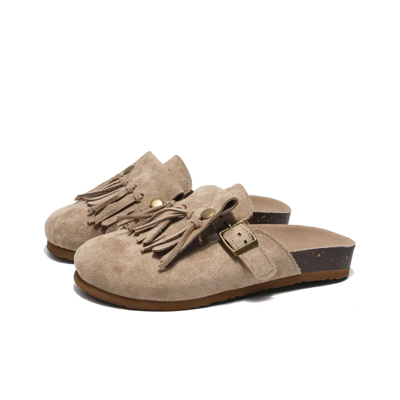 Dawei's House Fringe Abrasion Resistant Wrap toe Slippers Women's-14
