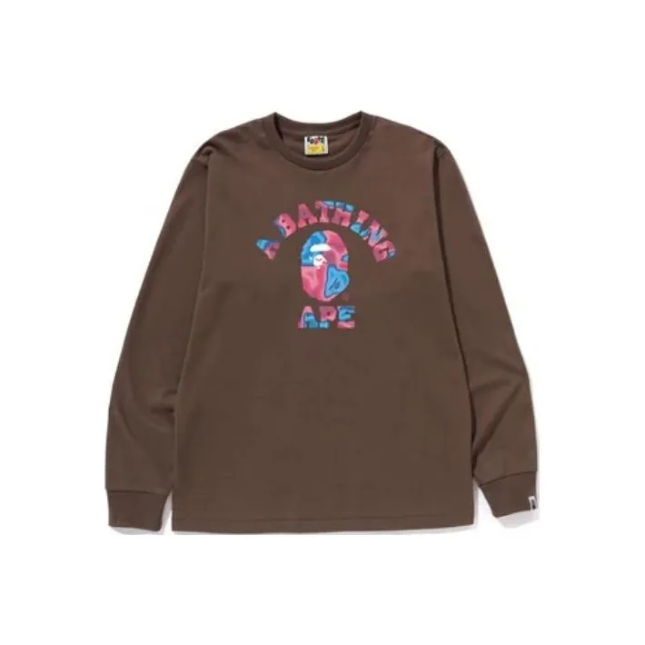 A BATHING APE Liquid Camo College L/S Tee-0