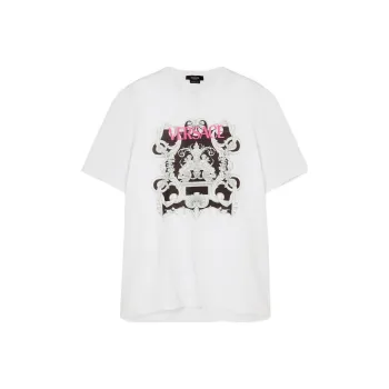 VERSACE Silver Baroque T Shirt