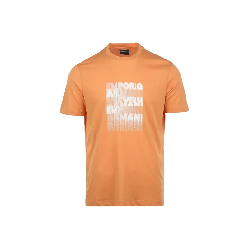 EMPORIO ARMANI T Shirts Men Orange Yellow-0