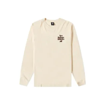 New Balance M 70s Run Graphic LS T-Shirts Men Ecru