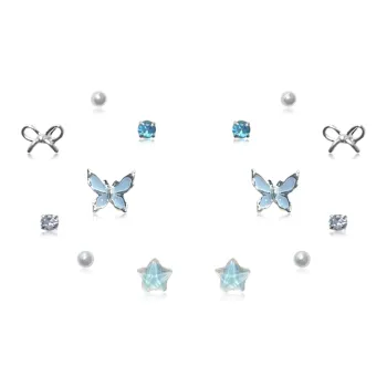 GIFU Zircon Stud Earrings Women's