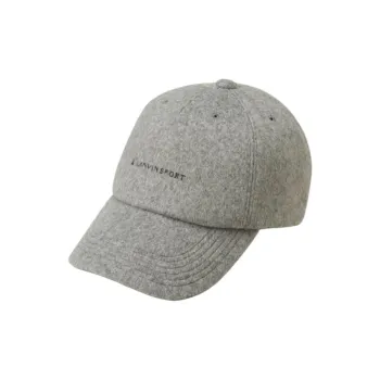 Lanvin Wool Polyester Baseball Caps Unisex Gray