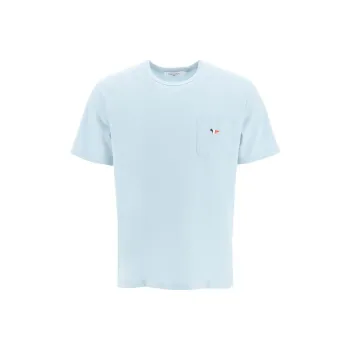 Maison Kitsune Fox Embroidered Crewneck T Shirt