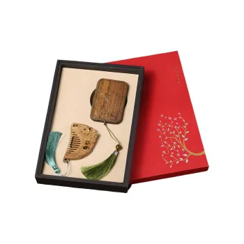 XIBI Mini Comb+Foldable Mirror Set Massage Comb+Round Mirror Box Celebration Supplies