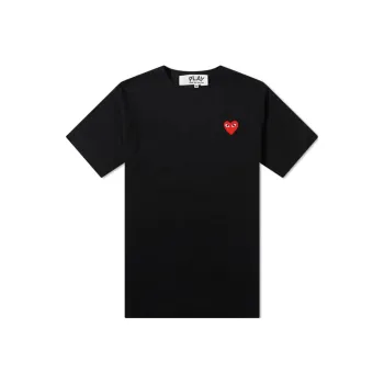 CDG Comme Des Garçons Short-Sleeve Play T-Shirt With Red Heart
