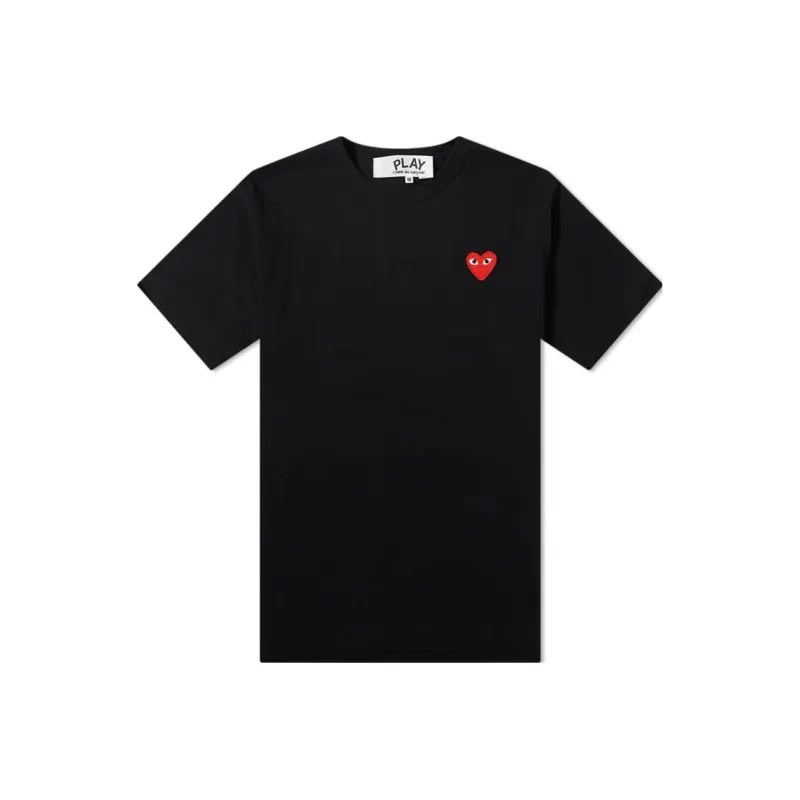 CDG Comme Des Garçons Short-Sleeve Play T-Shirt With Red Heart-0