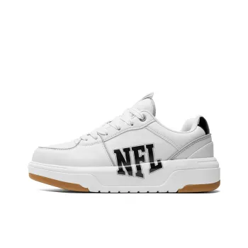 NFL College 1 OG Senior Shoes Low Top Skateboard Shoes Unisex Black Text White Brown
