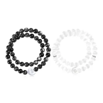 D.K.X Glass Cat Eye Bracelets Unisex