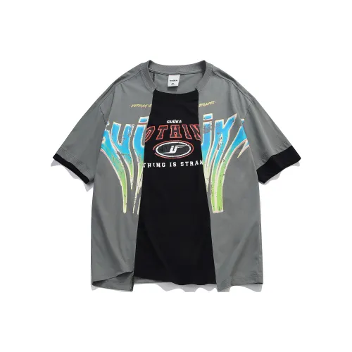 Guuka T Shirts Men Medium Gray
