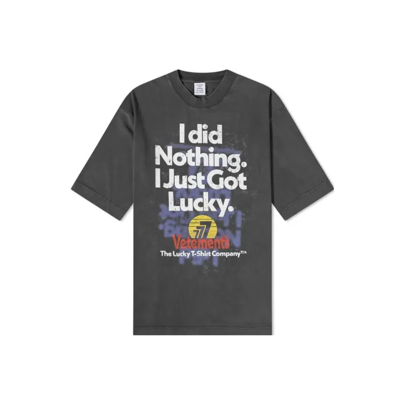 Vetements T-Shirts Men Gray-0