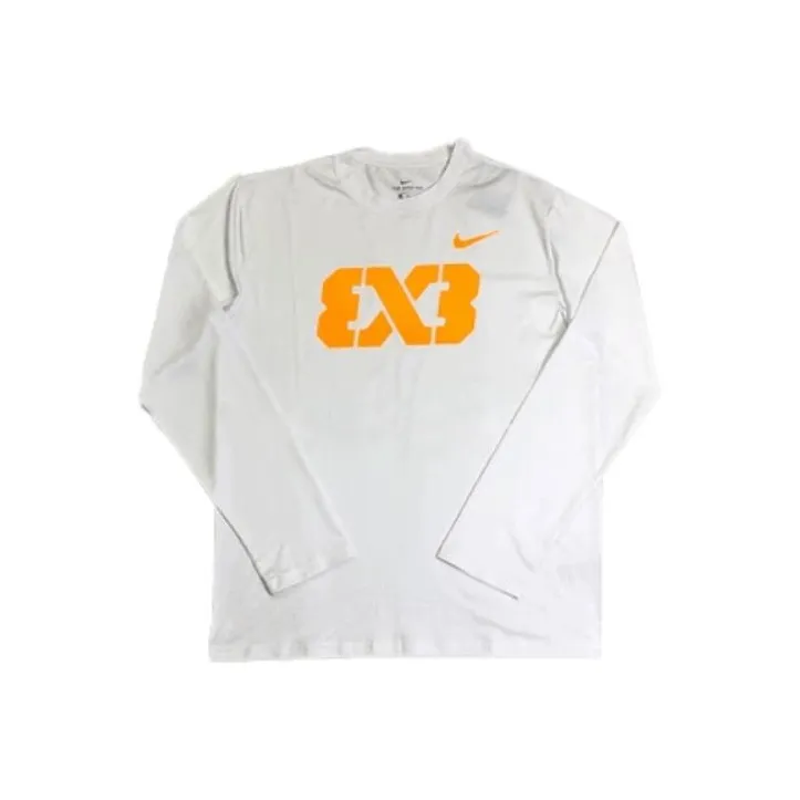 Nike 3x4 T-Shirts Unisex White Orange-0
