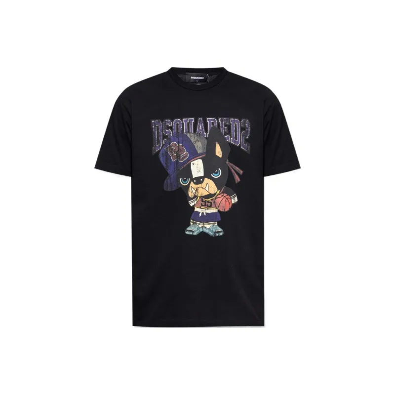 DSQUARED 2 Graphic Printed Crewneck T Shirt-0
