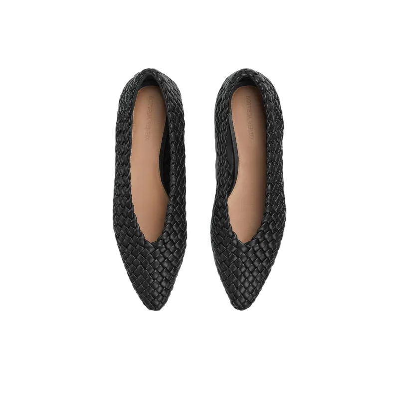 Bottega Veneta Sofia Casual Single Shoes Women's Black-4