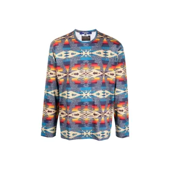 JUNYA WATANABE MAN Aztec-print Long-sleeve T-shirt