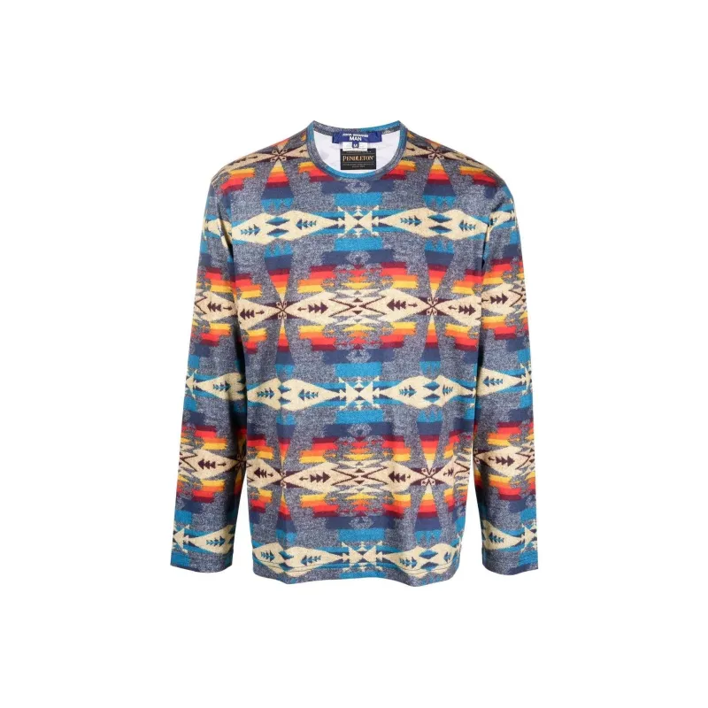 JUNYA WATANABE MAN Aztec-print Long-sleeve T-shirt-0