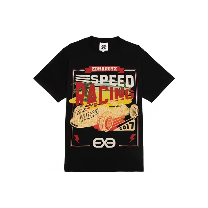 ED HARDY X T Shirts Unisex Black-0