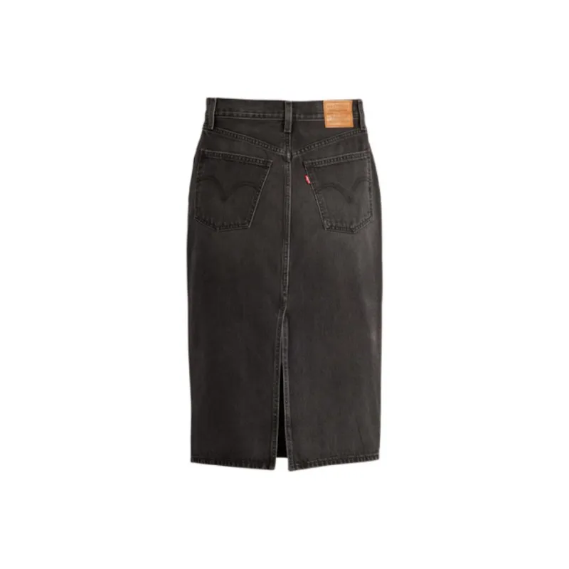 Levi's Denim Long Skirts Women's Black-1