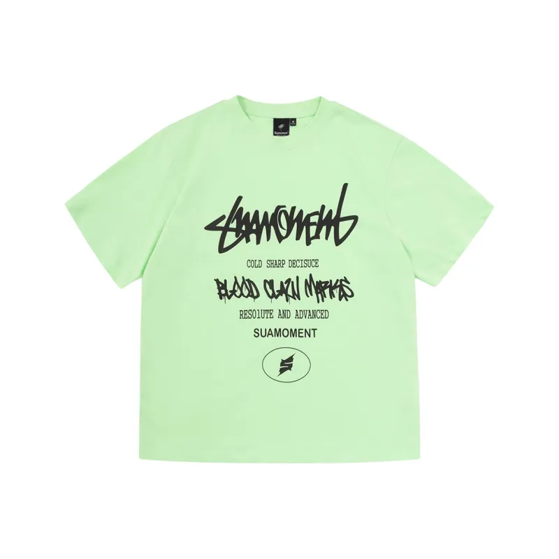 Suamoment Sports Casual Heavyweight Short Sleeved T Shirts Unisex-16