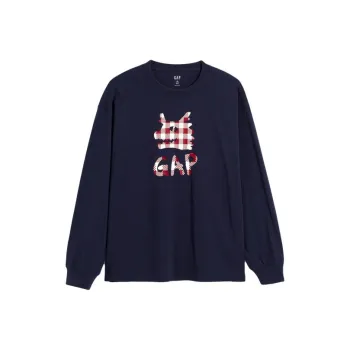 8on8 X GAP 8ON8 Co branded Model T Shirts Men Marine Blue