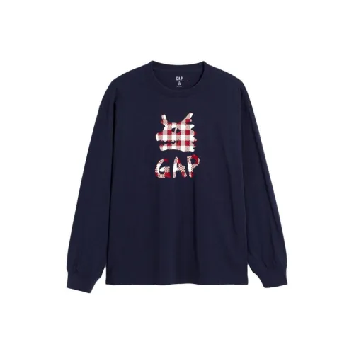 8on8 X GAP 8ON8 Co branded Model T Shirts Men Marine Blue